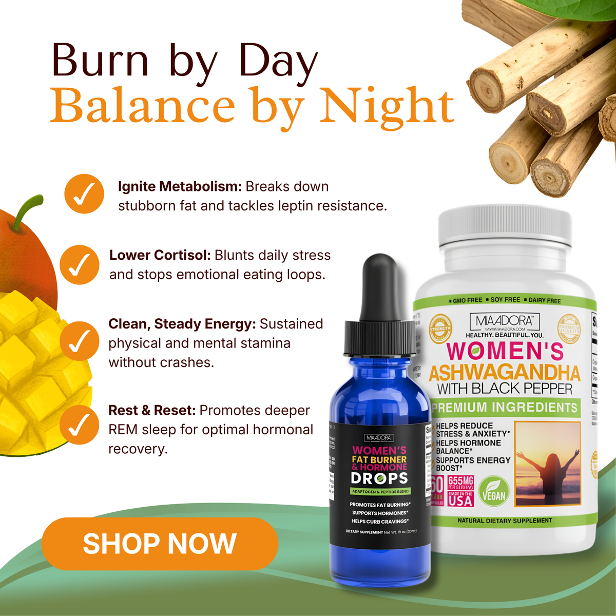 Energy & De-stress Bundle | All-Day Metabolism & Stress Control for Women