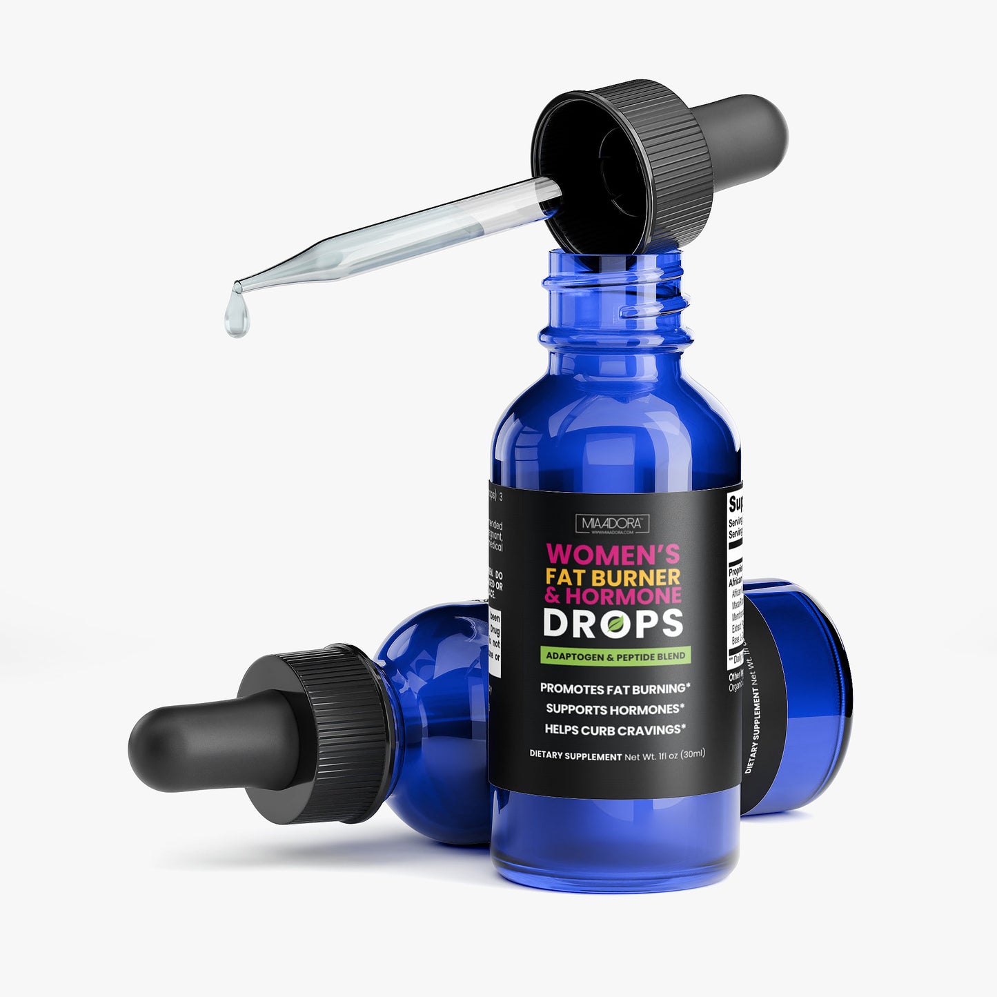 Fat Burner & Hormone Balance Drops | Adaptogen + Peptide Blend for Women (30ml)