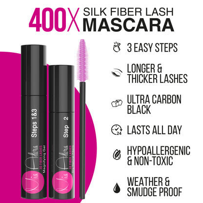 400X Fiber Lash Mascara by Mia Adora- Achieve Stunning, Voluminous Lashes