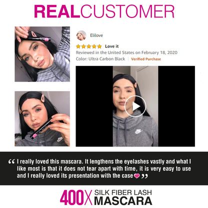 400X Fiber Lash Mascara by Mia Adora- Achieve Stunning, Voluminous Lashes