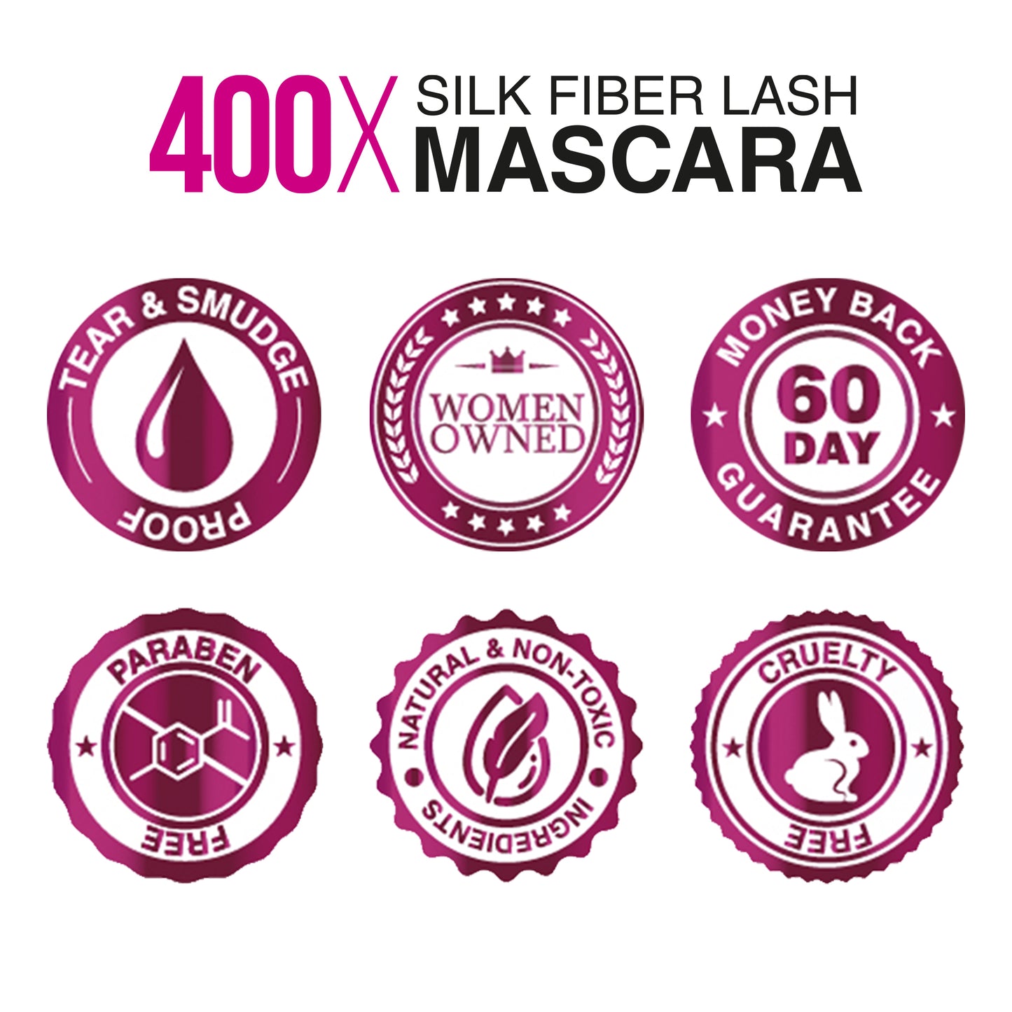 400X Fiber Lash Mascara by Mia Adora- Achieve Stunning, Voluminous Lashes
