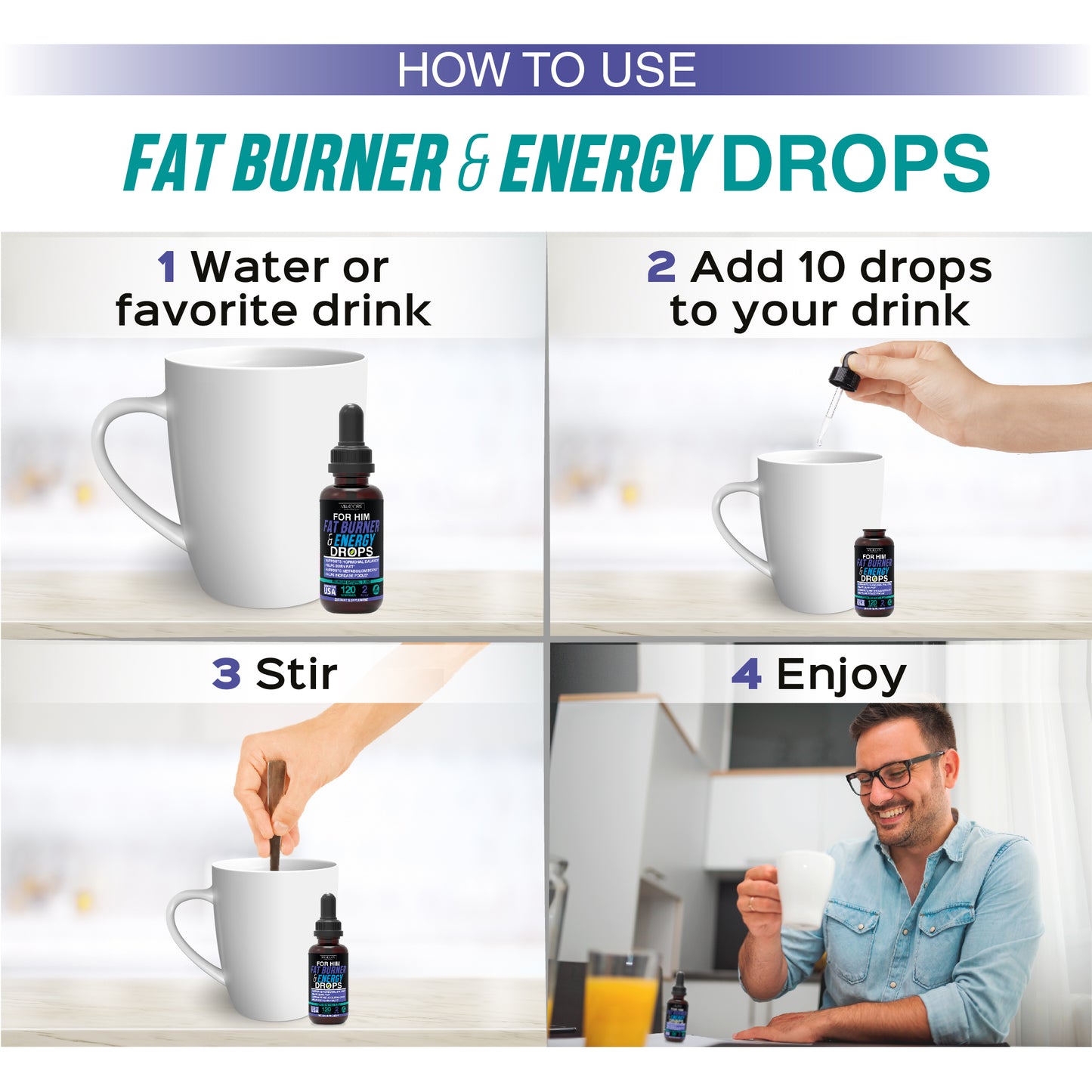 For Him - Fat Burner & Energy Drops