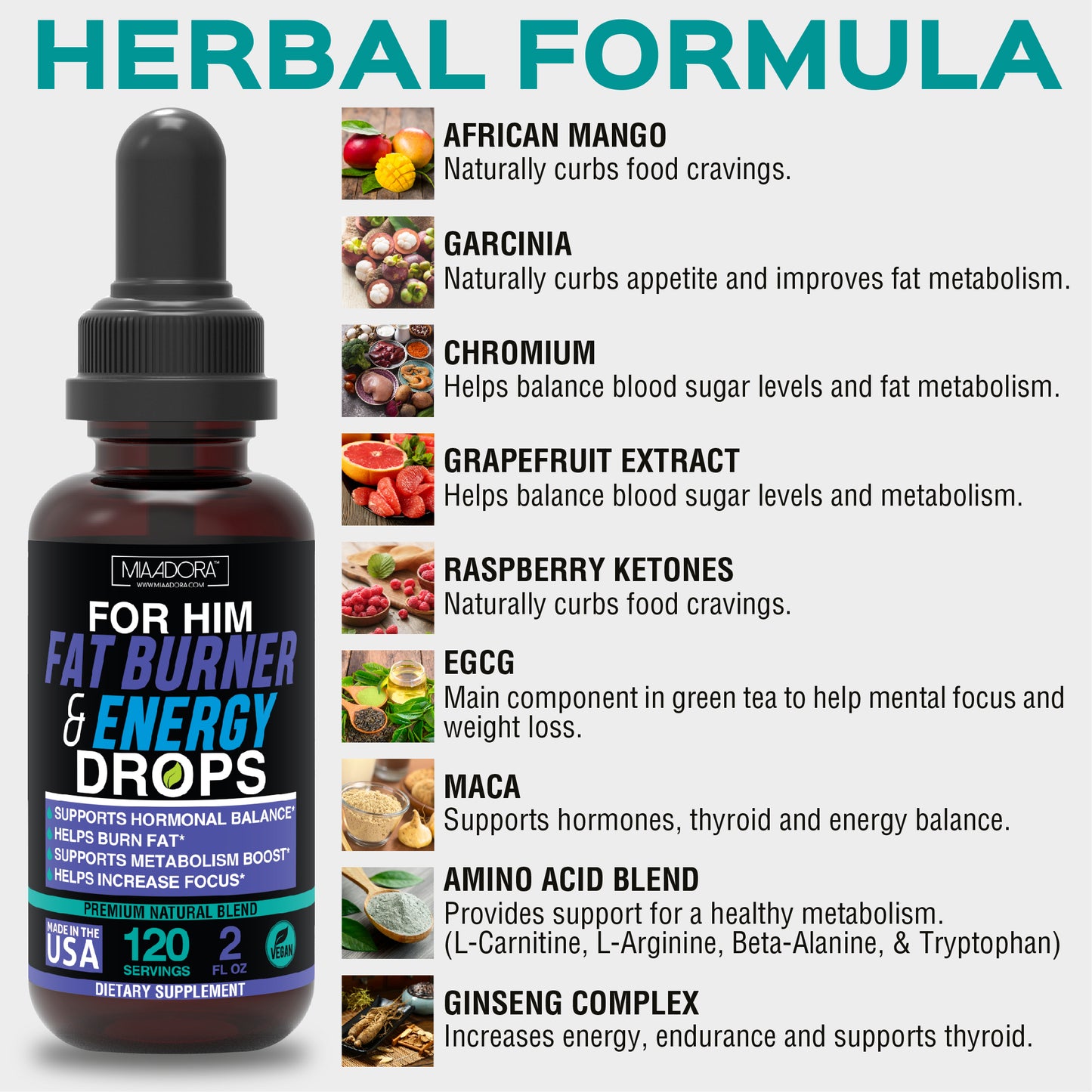 For Him - Fat Burner & Energy Drops