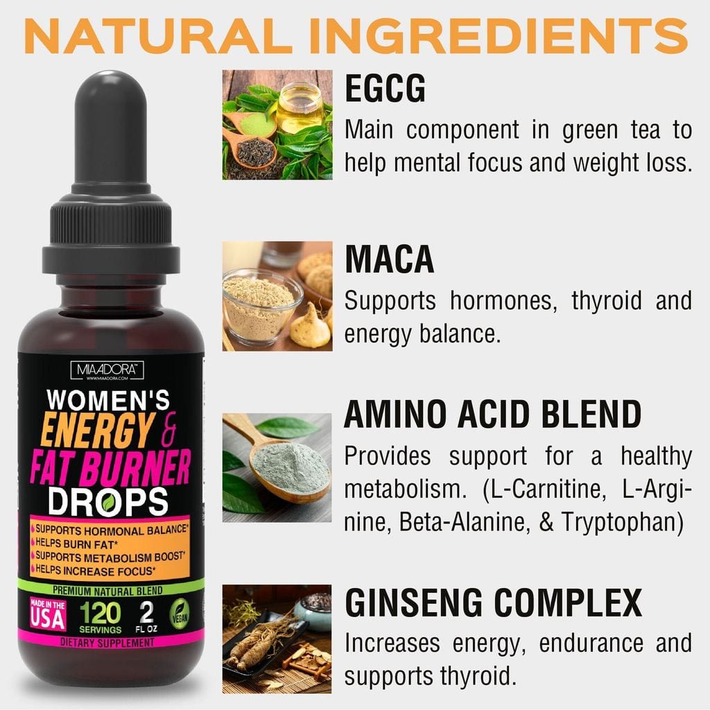 Energy and De-stress Drops Super Bundle [Ashwagandha Capsules, Fat Burner & Energy Drops]