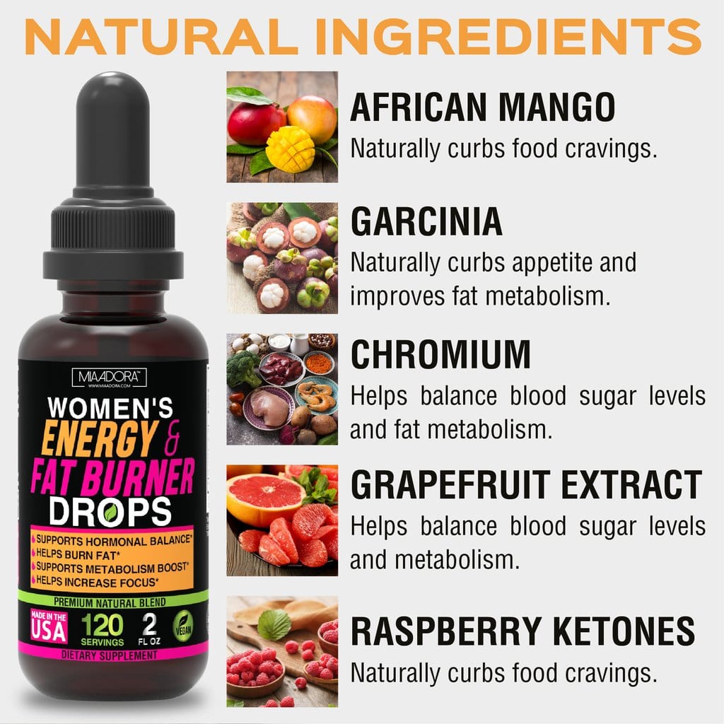 Energy and De-stress Drops Super Bundle [Ashwagandha Capsules, Fat Burner & Energy Drops]