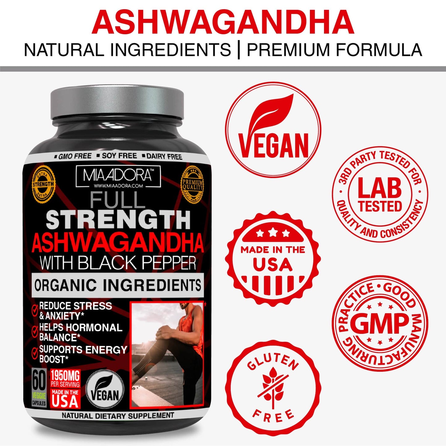 Premium Organic Ashwagandha - For Men